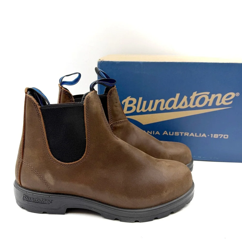 Blundstone 1477 Thermal Elastic Side Boot Waterproof Antique Brown Sz 9 US Women